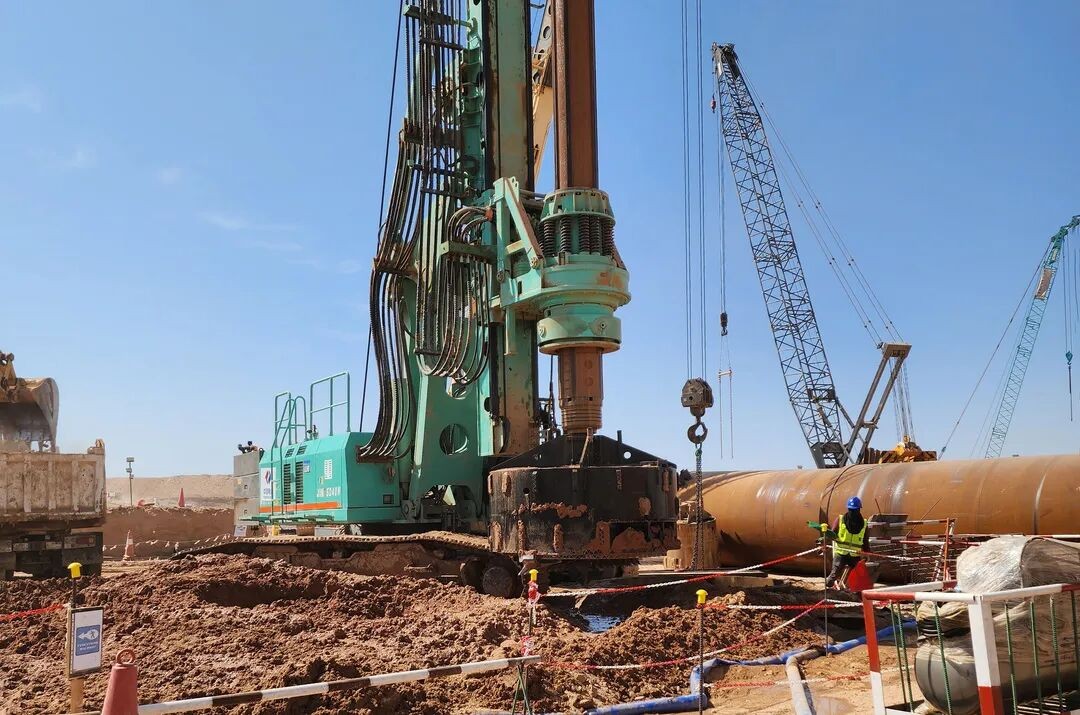 中國水電基礎(chǔ)局?jǐn)y手上海金泰，共筑中東基建新里程碑106.16米超深樁